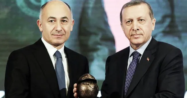 Erman Ilıcak with the President of Turkey, Recep Tayyip Erdoğan