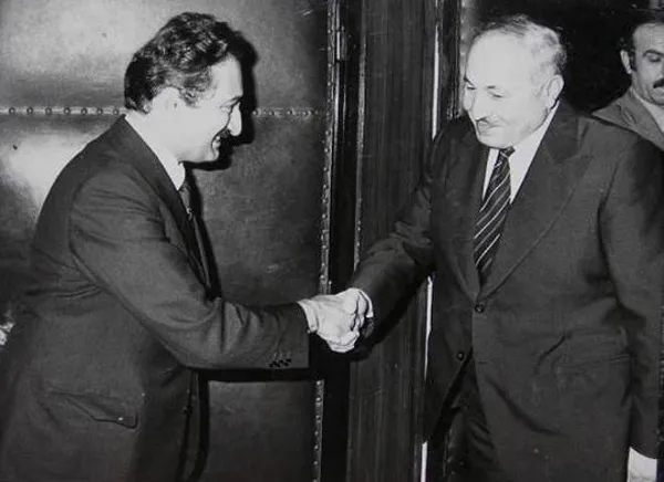 Bülent Ecevit with Necmettin Erbakan