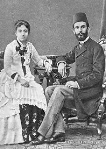 Şemseddin Sami, eşi Emine ile