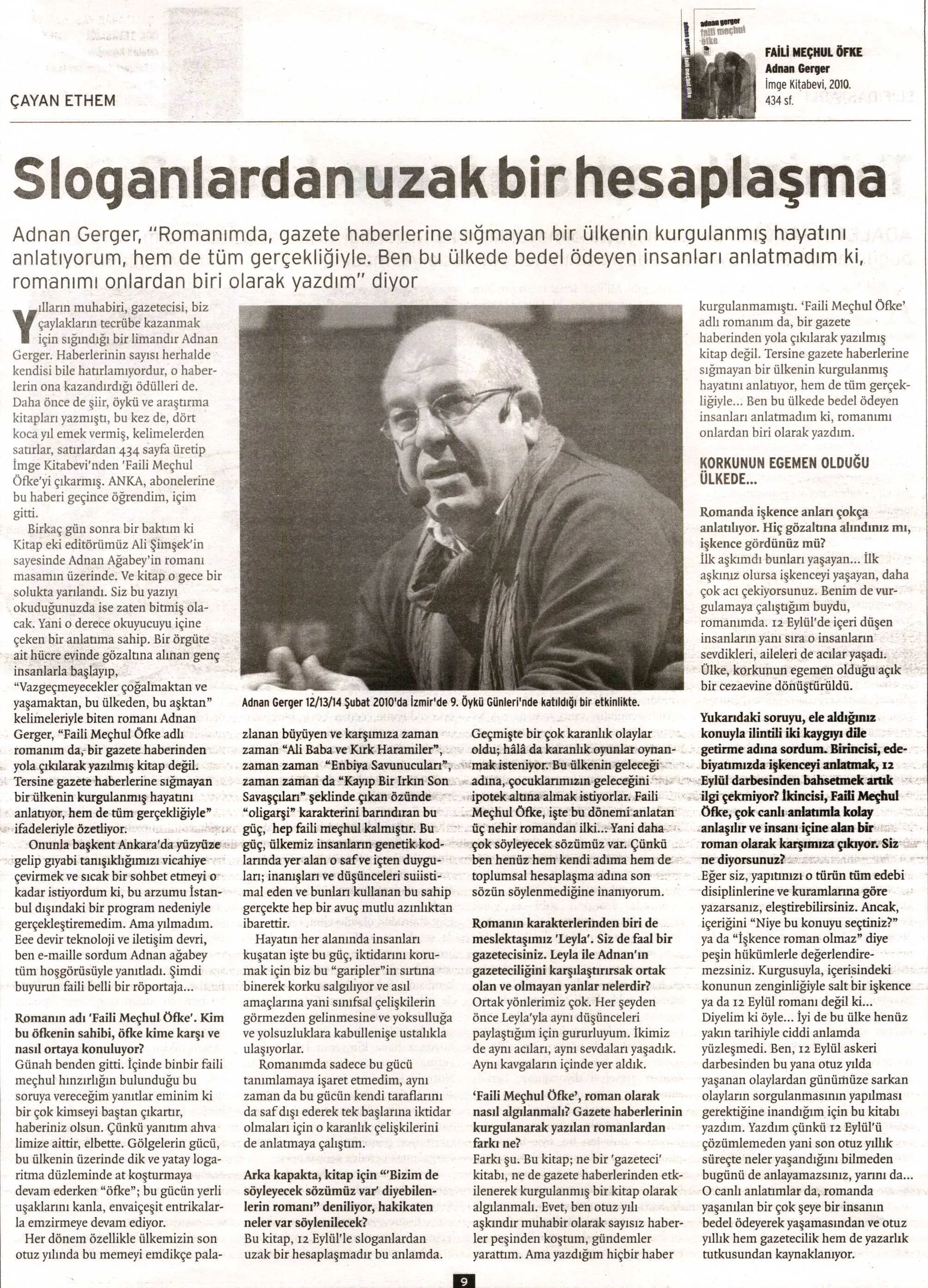 Faili Meçhul Öfke üzerine - Birgün Kitap eki