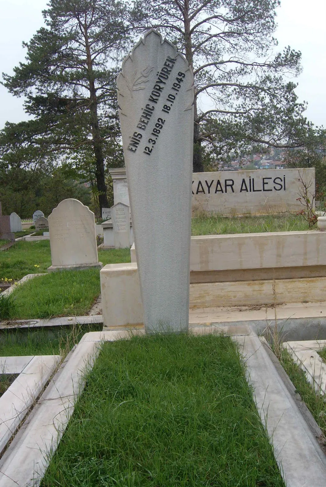 Enis Behiç Koryürek'in mezarı