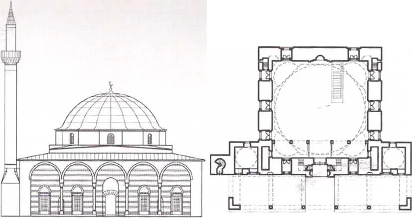 İskender Paşa Camii Planı ve Cephe Görünüşü