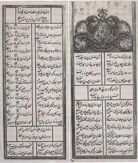 Divan-ı Nedim'in ilk sayfası