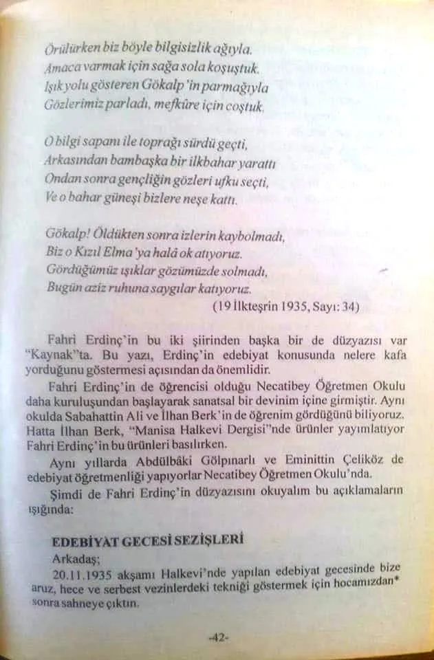 Fahri Erdinç'in İlk Ürünleri 3 (Kaynak dergisi, İbrahim Oluklu arşivi)