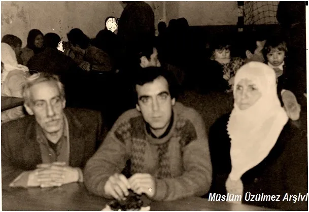Oglu Ali Haydar'la  5 nolu cezaevinde acik goruste-diyarbakir-01 01 1988