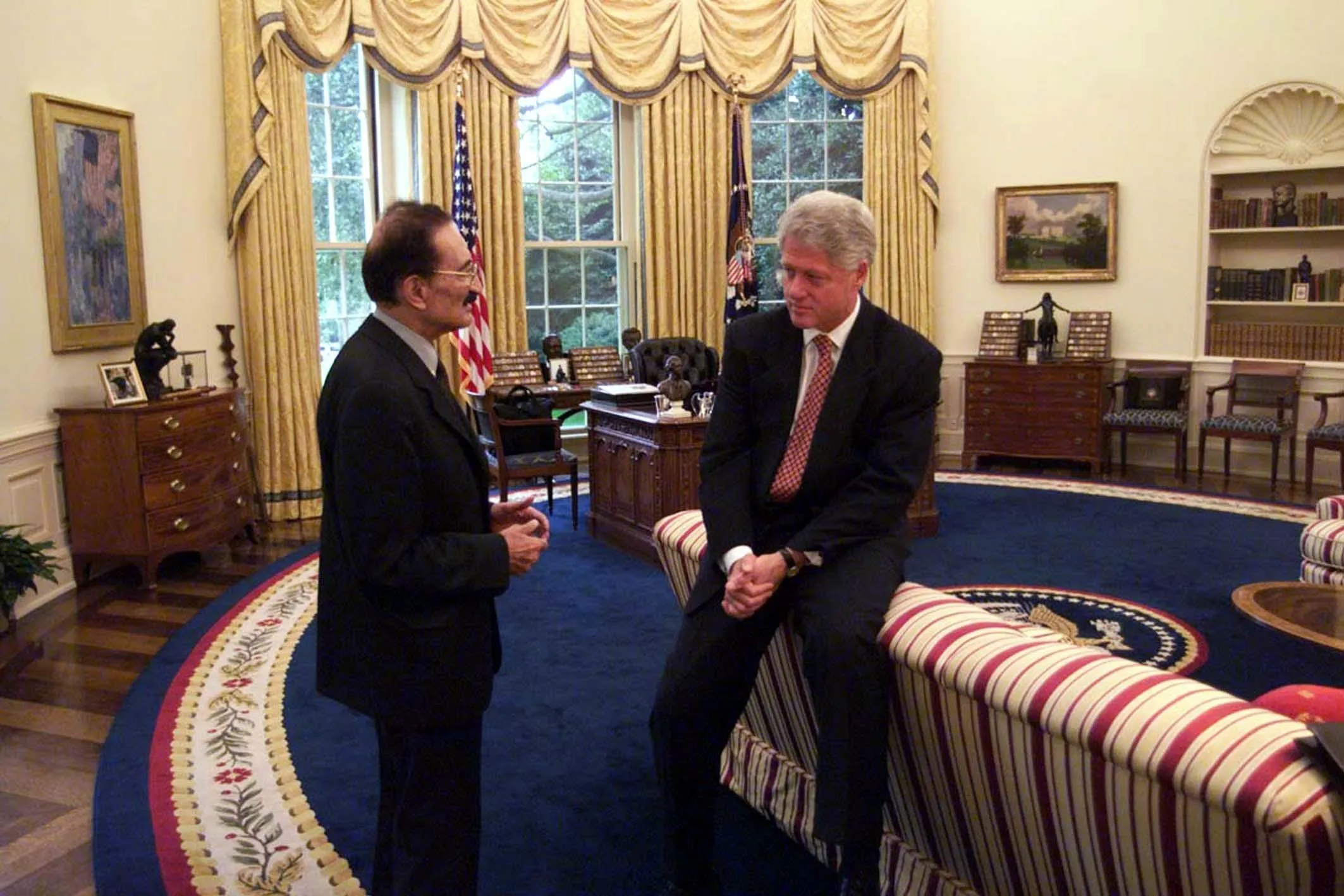Bülent Ecevit with Bill Clinton