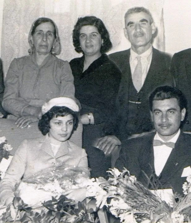 1958 Evlilik töreni Ankara, annesi ve kızkardeşi