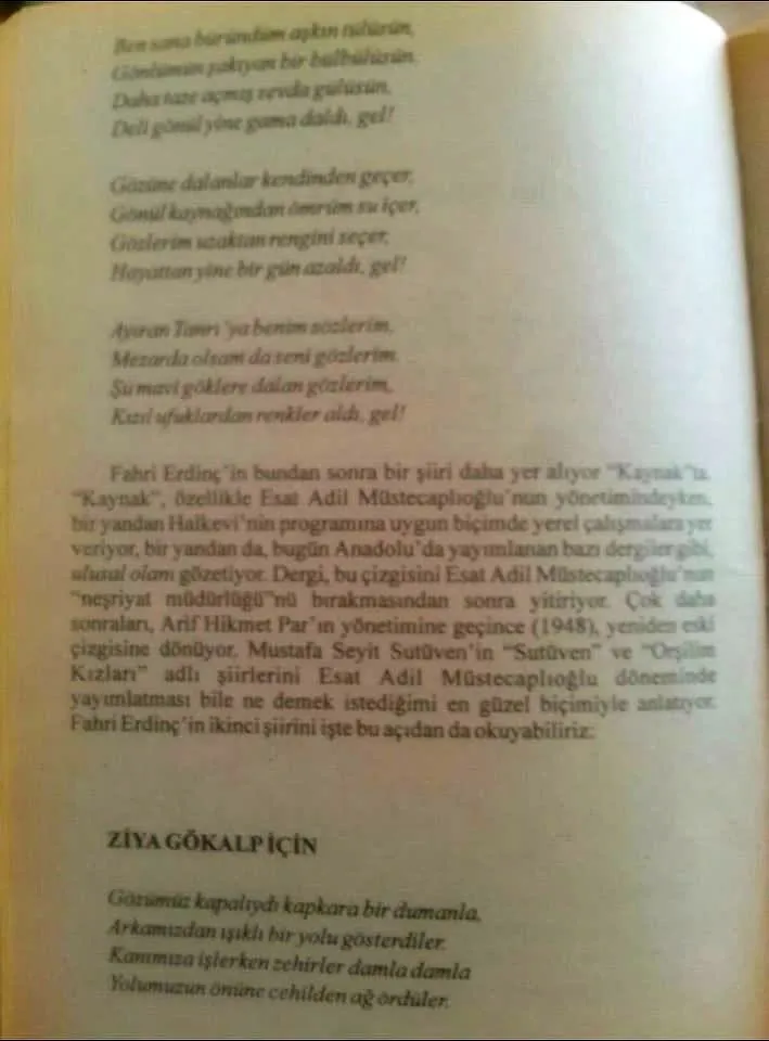 Fahri Erdinç'in İlk Ürünleri 2 (Kaynak dergisi, İbrahim Oluklu arşivi)