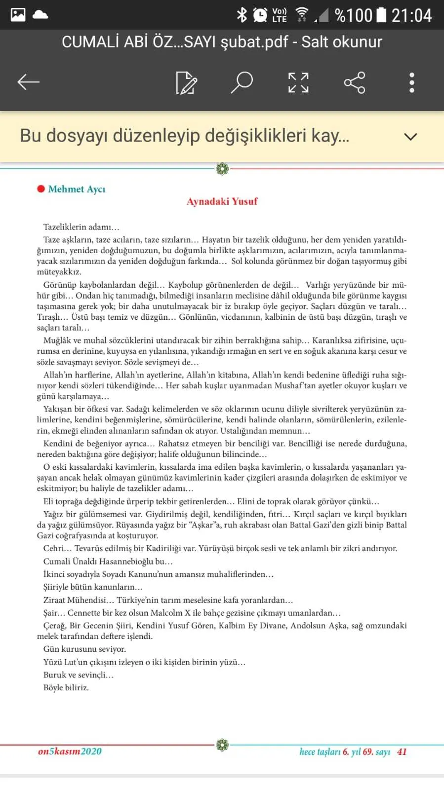 Aynadaki Yusuf - Mehmet Aycı 1