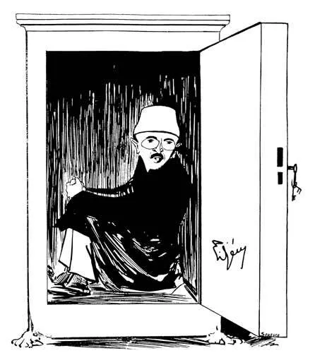 Mehmed Cavid Bey'in bir karikatürü (Cemil Cem)