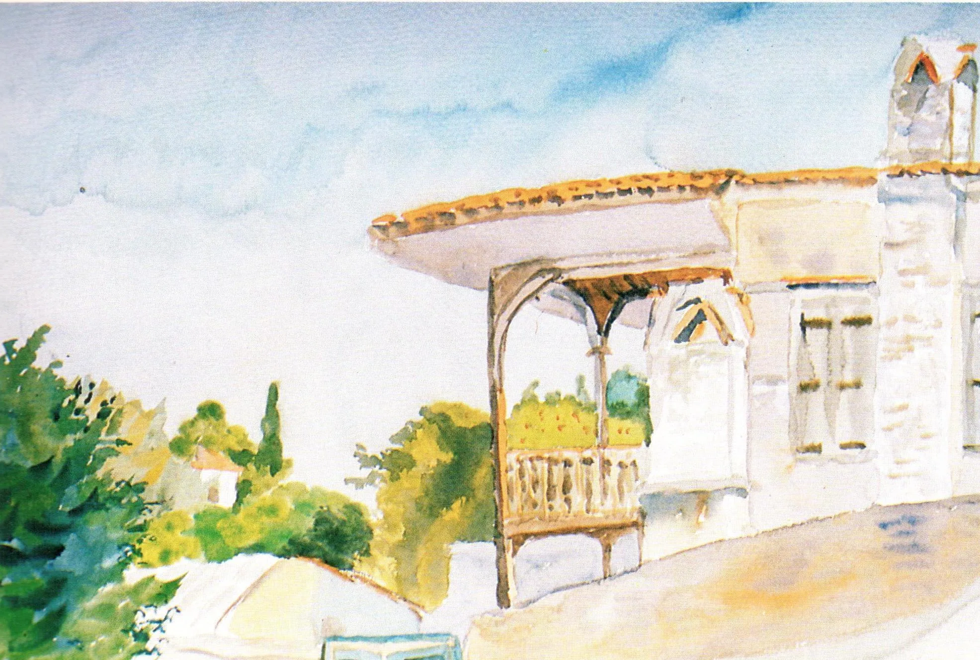 Cemal Güvenç, Muğla'dan Eski Bir Ev 34x49 cm
